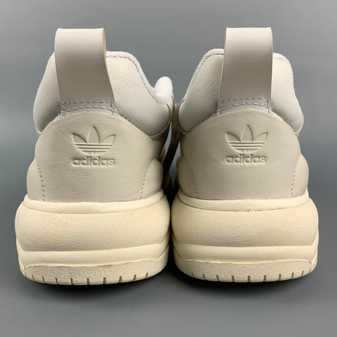 ADIDAS Size 10 White Cream Textured Leather Perforated Supercourt RX Sneakers