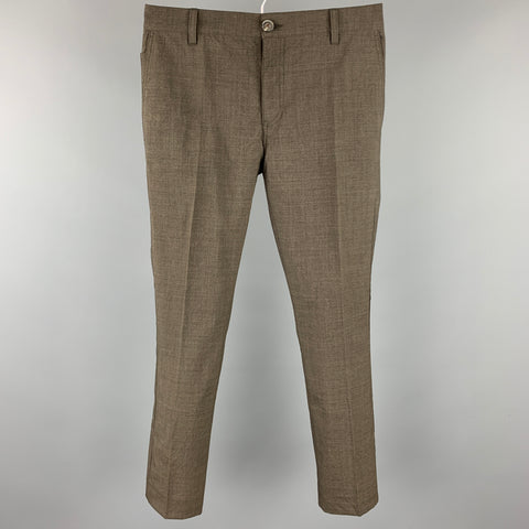 JOHN VARVATOS Size 30 Grey Virgin Wool Zip Fly Casual Pants