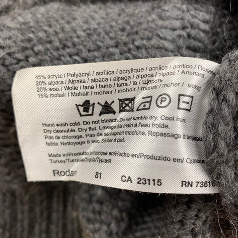 HUGO BOSS Size L Grey Knit Wool Blend Pullover Vest