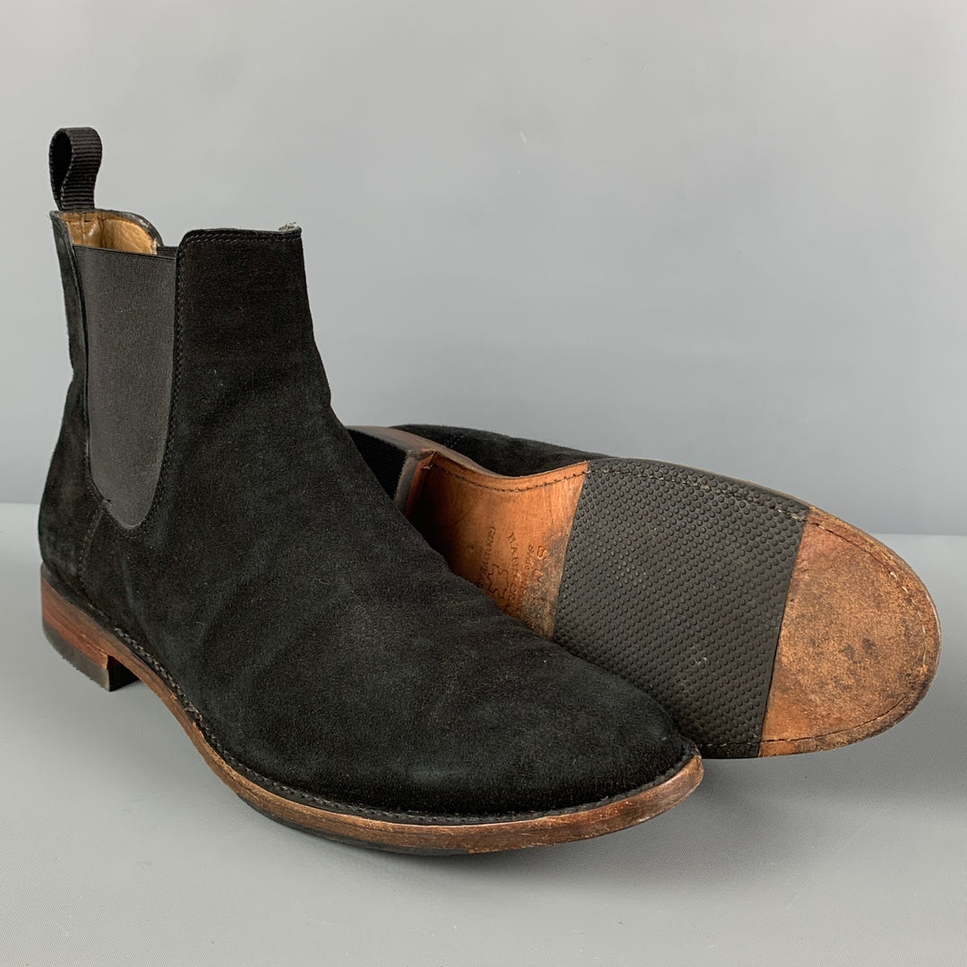 SUTRO Size 12 Black Suede Chelsea Boots