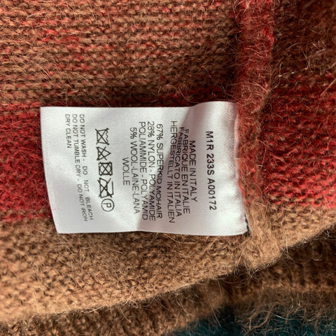 PAUL SMITH Taille XL Pull à col rond en mohair texturé multicolore