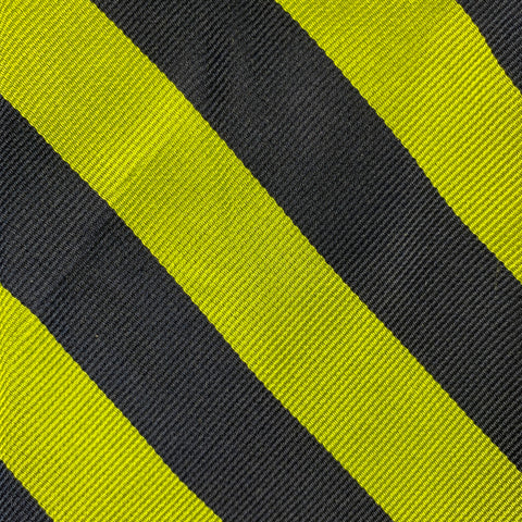 J CREW Green &  Navy Stripe Silk Tie