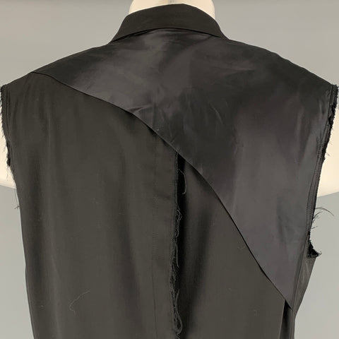 ISABEL BENENATO SS20 Size 38 Black Wool Sleeveless Coat