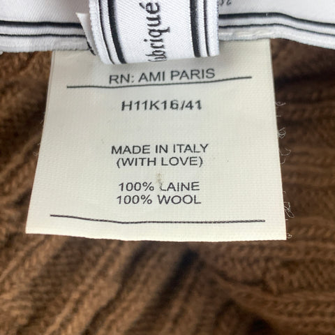 AMI by ALEXANDRE MATTIUSSI Brown Knitted Wool Hats