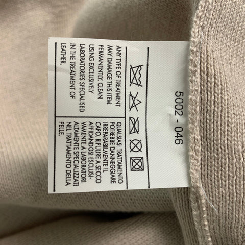 SALVATORE FERRAGAMO Size M Oatmeal Knitted Cotton &  Cashmere Jacket