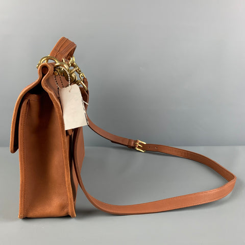 Vintage COACH Tan Leather Cross Body Handbag