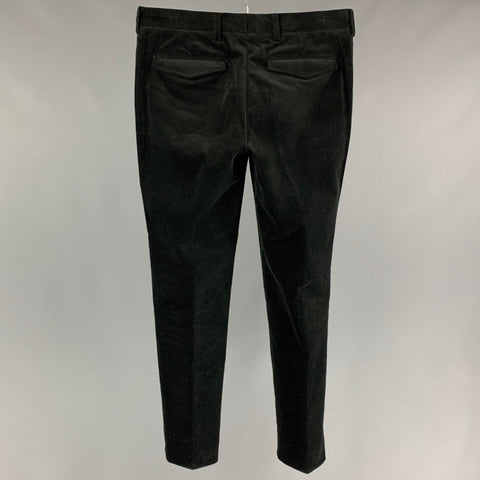 JOSEPH Size 28 Black Corduroy Flat Front Casual Pants
