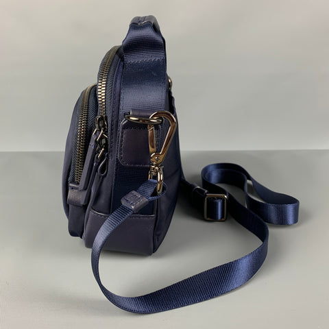 TUMI Navy Nylon Cross Body Voyageur Troy Handbag