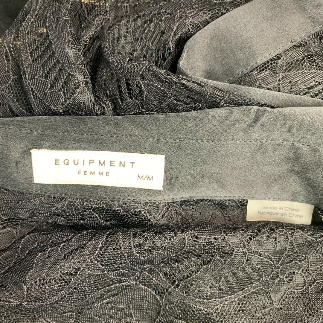 EQUIPMENT Size M Black Lace Button Up Shirt