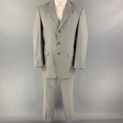 BURBERRY LONDON Size 42 Long Gray Wool Notch Lapel Suit