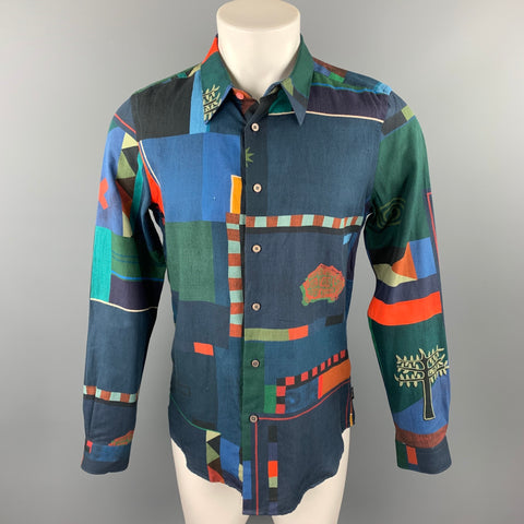 PS by PAUL SMITH Size M Multi-Color Print Cotton Button Up Long Sleeve Shirt