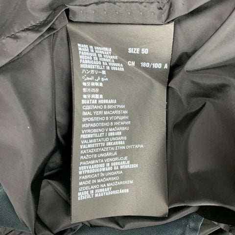 PRADA Size US 40 Black Nylon Notch Lapel Sport Coat Jacket