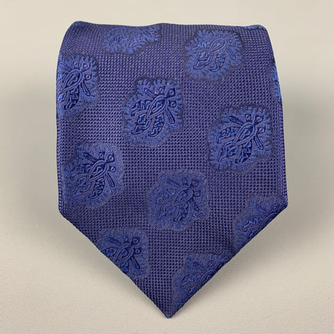 CHARVET Navy Two Tone Silk Tie