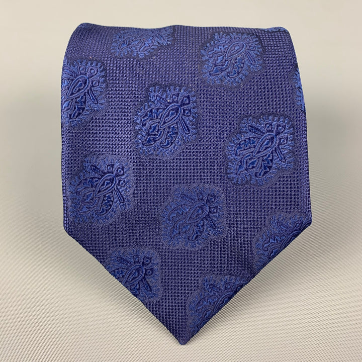 CHARVET Navy Two Tone Silk Tie