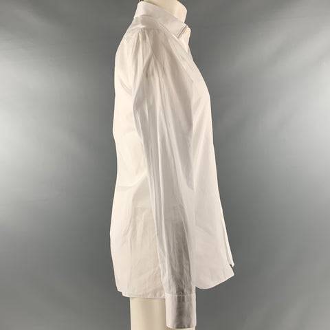 LANVIN Taille M Chemise à manches longues boutonnée en coton blanc