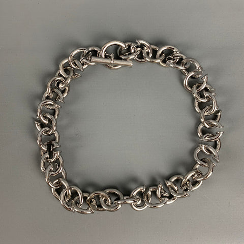 PORTRAIT REPORT Silver Chain Link Metal Necklace