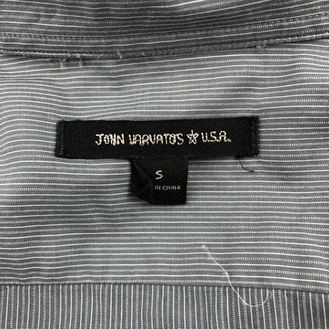JOHN VARVATOS * U.S.A. Size S Gray Pinstripe Cotton Button Up Long Sleeve Shirt