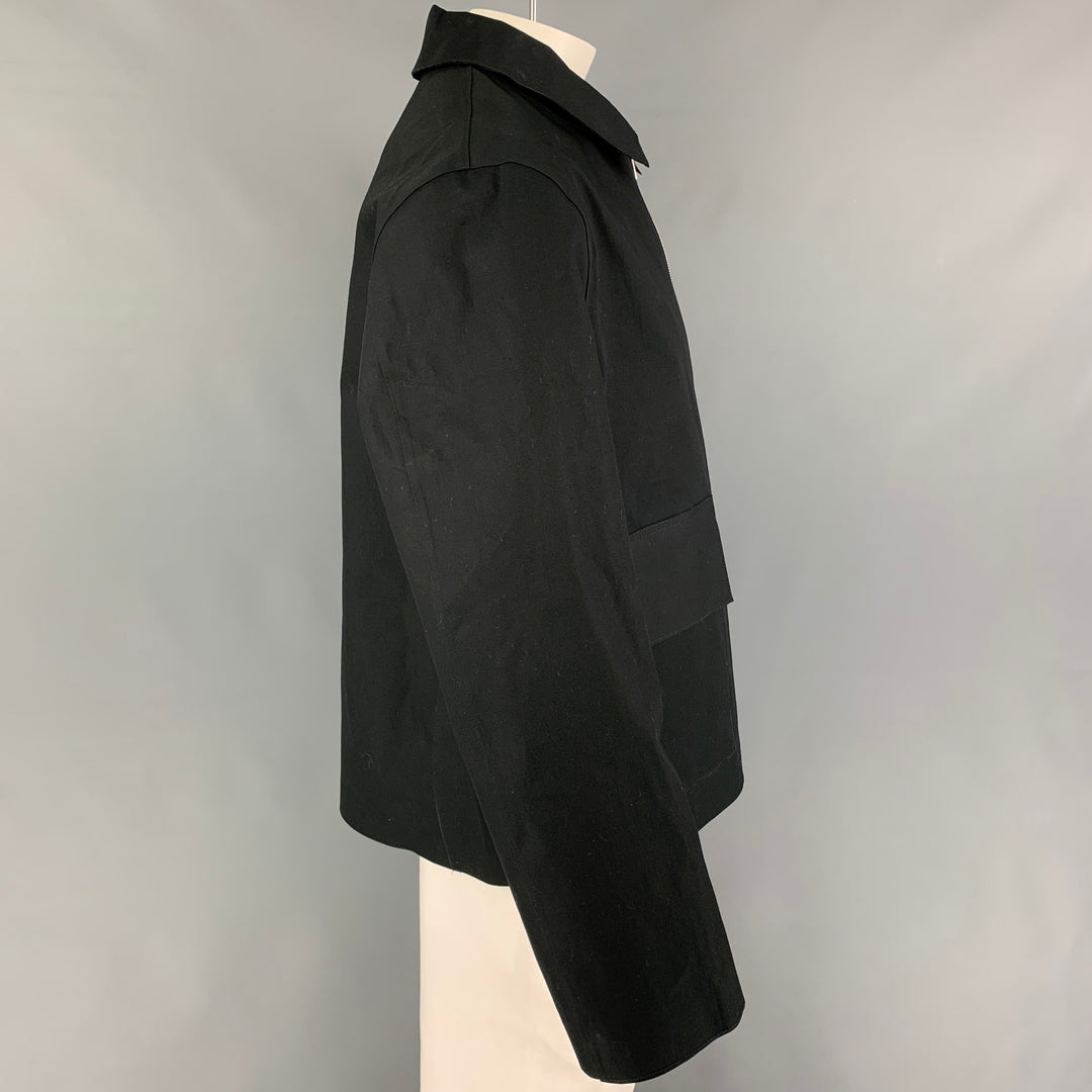 MACKINTOSH x JOHN ELLIOTT Size L Black Grey Tie Dye Bonded Cotton Zip Up Jacket
