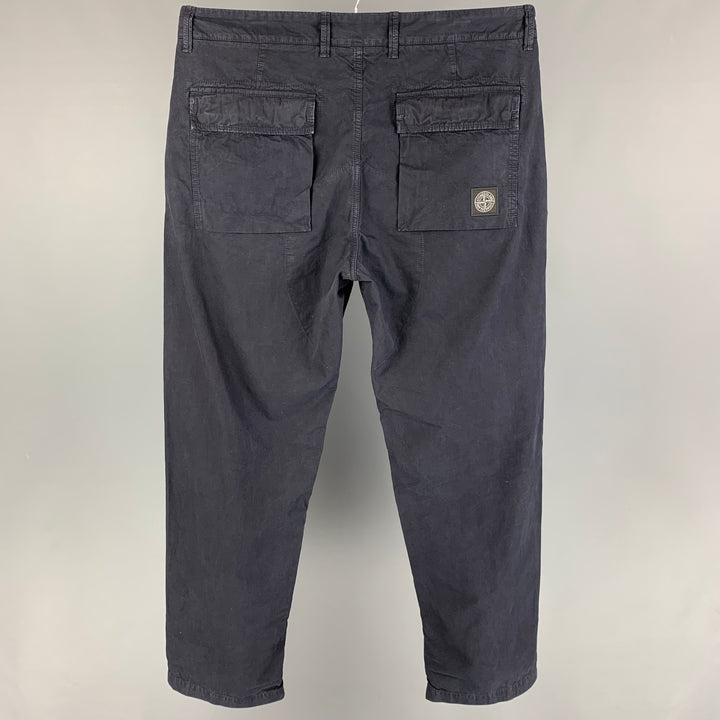 STONE ISLAND Size 34 Navy Cotton Cargo Type RE Casual Pants