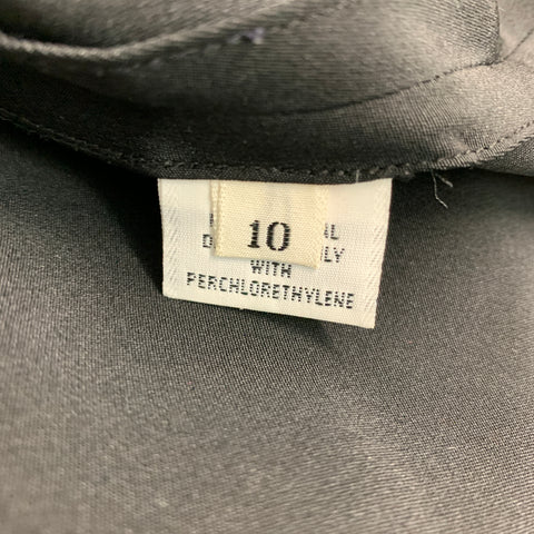 OSCAR DE LA RENTA Size 10 Black Long Sleeve Blouse