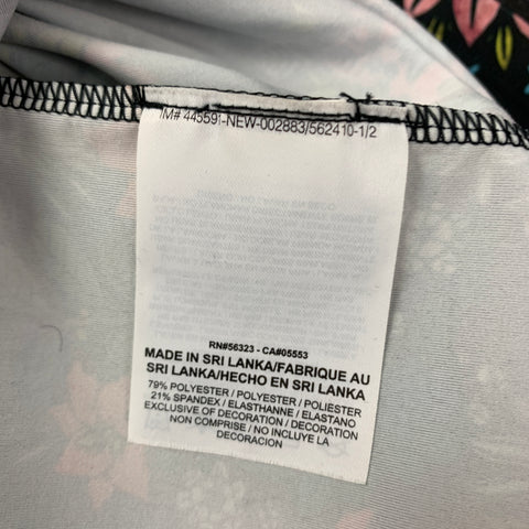 NIKE x Ricardo Tisci Size S Multi-Color Floral Polyester Crew-Neck T-shirt
