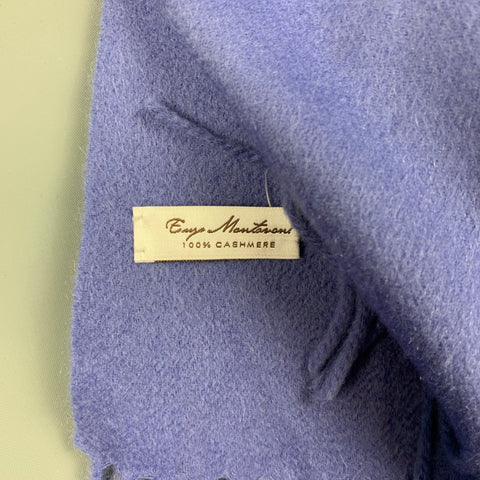 ENZO MANTAVANI Lilac Cashmere Fringe Scarf