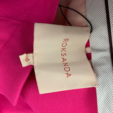 ROKSANDA Size 6 Pink Viscose Blend Cuffed Dress Pants