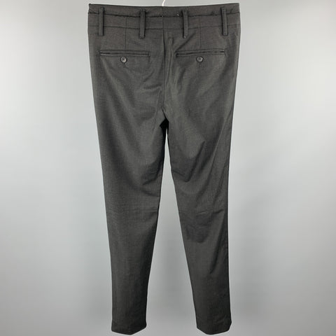 EMPORIO ARMANI Size 30 Black Wool Blend Casual Pants