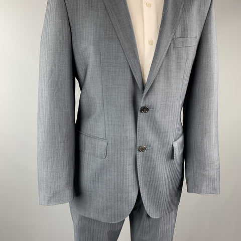 HUGO BOSS 38 Navy Lana Wool Notch Lapel 32 x 30 Suit