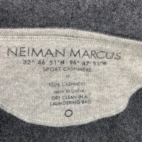 NEIMAN MARCUS Taille M Pull à capuche en cachemire gris et gris clair