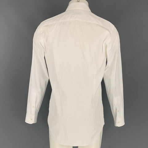 ETRO Size S White Paisley Cotton Button Up Long Sleeve Shirt