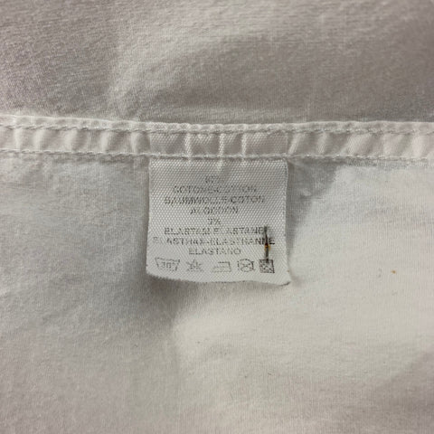 VALENTINO Camisa Manga Larga Esmoquin Algodón Bordado Blanco Talla M