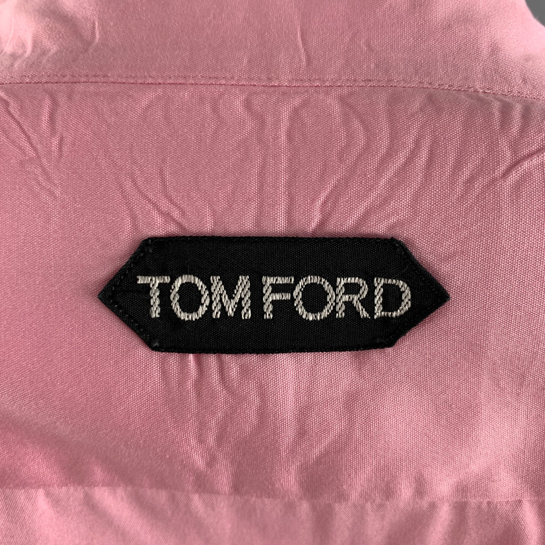 TOM FORD Size XL Pink Cotton Long Sleeve Shirt