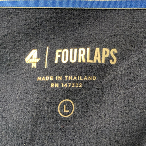 FOURLAPS Chaqueta con cremallera en el pecho de poliéster con bloques de color azul marino talla L
