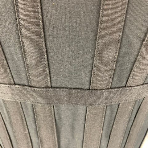DION LEE Size 2 Black Cotton Corset Casual Top