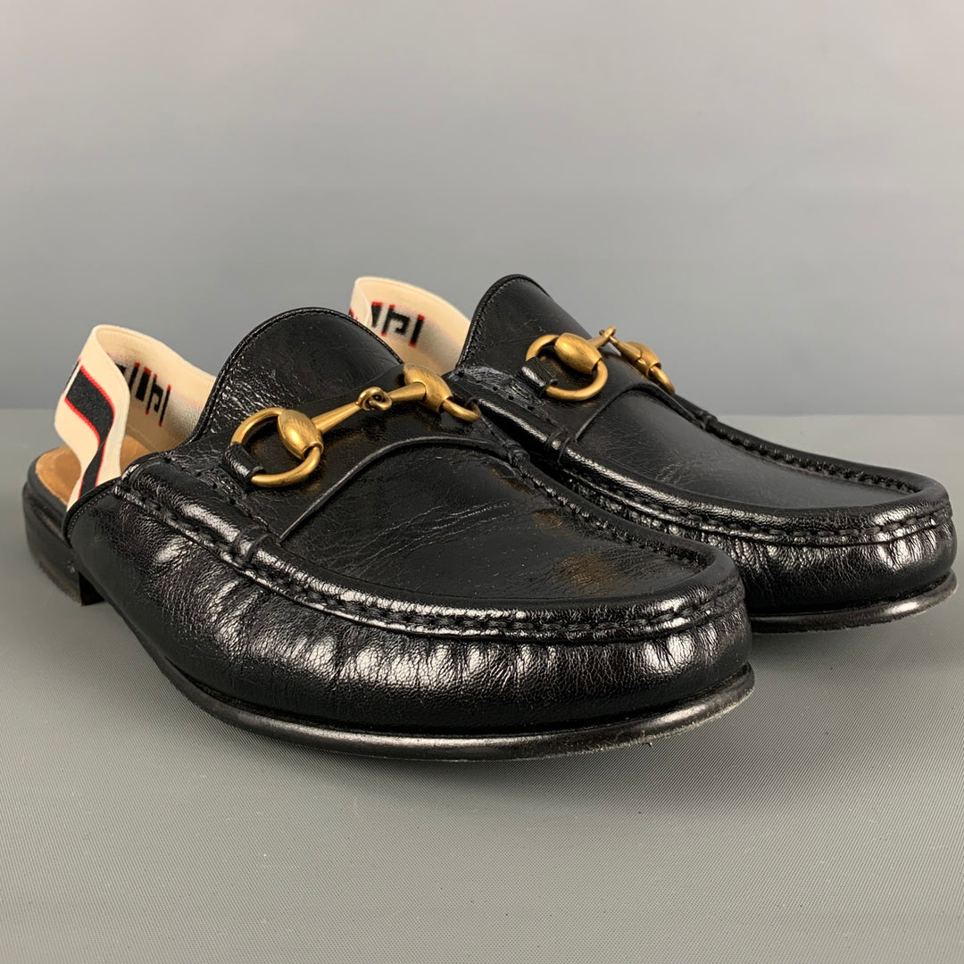GUCCI Size 6 Black Solid Leather Loafers – Sui Generis  display picture 2