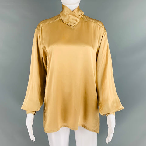 ESCADA Taille 4 Blouse à manches dolman en soie beige