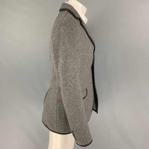 MARC by MARC JACOBS Taille 38 Manteau de sport en nylon et laine gris anthracite