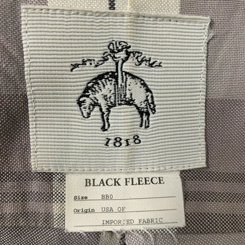 BLACK FLEECE Size S Lilac Grey Plaid Cotton Oxford Long Sleeve Shirt