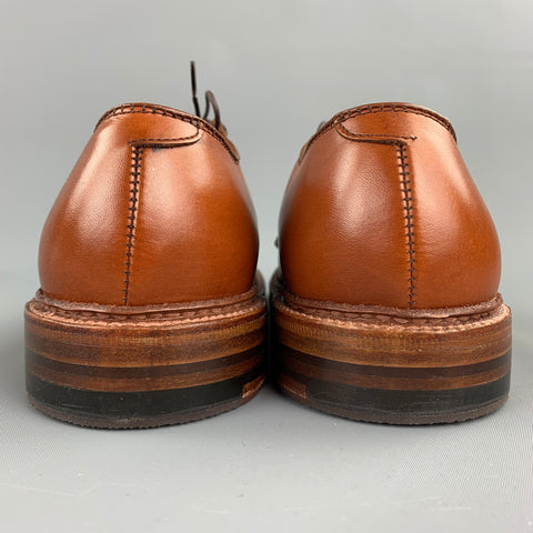 ALDEN Bootmaker Edition Talla 6.5 Zapatos con cordones de cuero tostado 9528