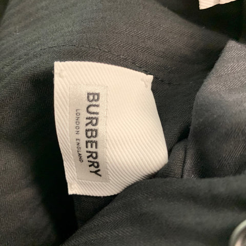 BURBERRY Size 32 Black Embellishment Wool  Mohair Tuxedo Dress Pants