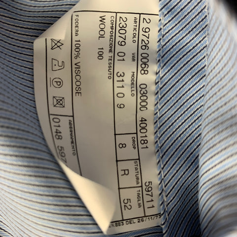 PAL ZILERI Size 36 Navy Wool Flat Front Dress Pants