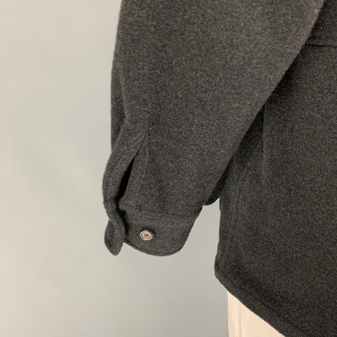 POLO by RALPH LAUREN Size M Dark Gray Cashmere Epaulettes Belted Jacket