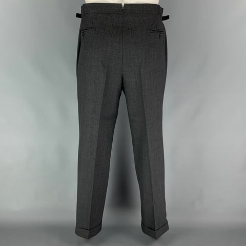 TOM FORD Size 48 Dark Gray Wool Notch Lapel Suit