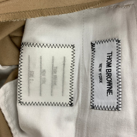 THOM BROWNE Size 30 Khaki Cotton Zip Fly Dress Pants