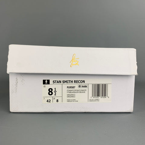 ADIDAS x STAN SMITH Recon Size 8.5 White Textured Leather Sneakers