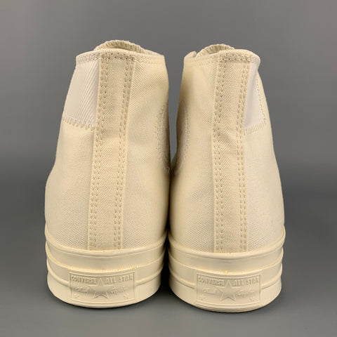 CONVERSE Size 11 Cream Canvas High Top Sneakers