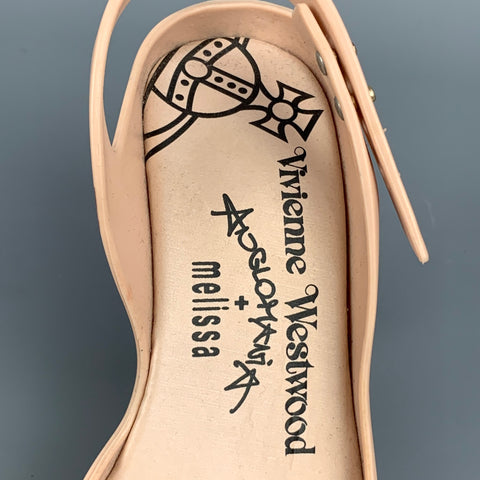 VIVIENNE WESTWOOD Anglomania Size 6 Rose Rubber Melissa Heels Pumps
