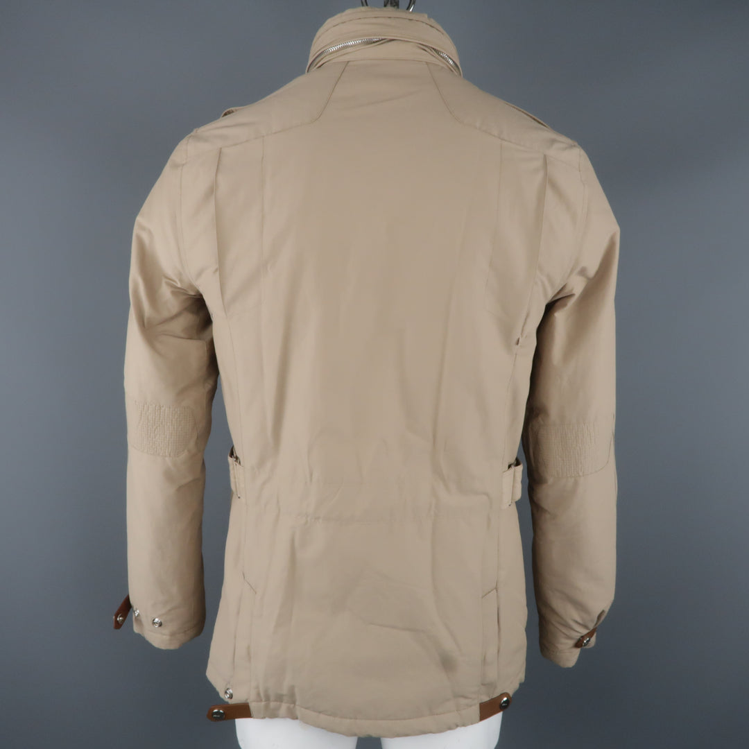 RALPH LAUREN S Khaki Nylon Zip & Snaps Jacket