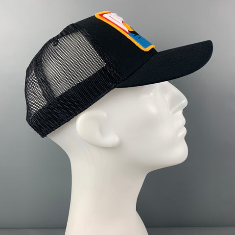 DSQUARED2 Black Yellow Embroidered Canvas Hats